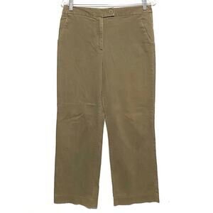 VTG Talbots Khaki Chinos Pants Sz 8 Stretch Classic Preppy Casual Normcore Y2K